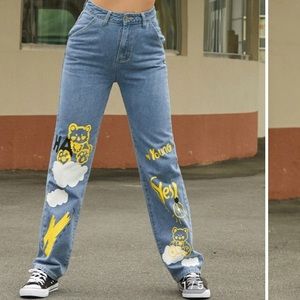 Shein Graphic Jeans